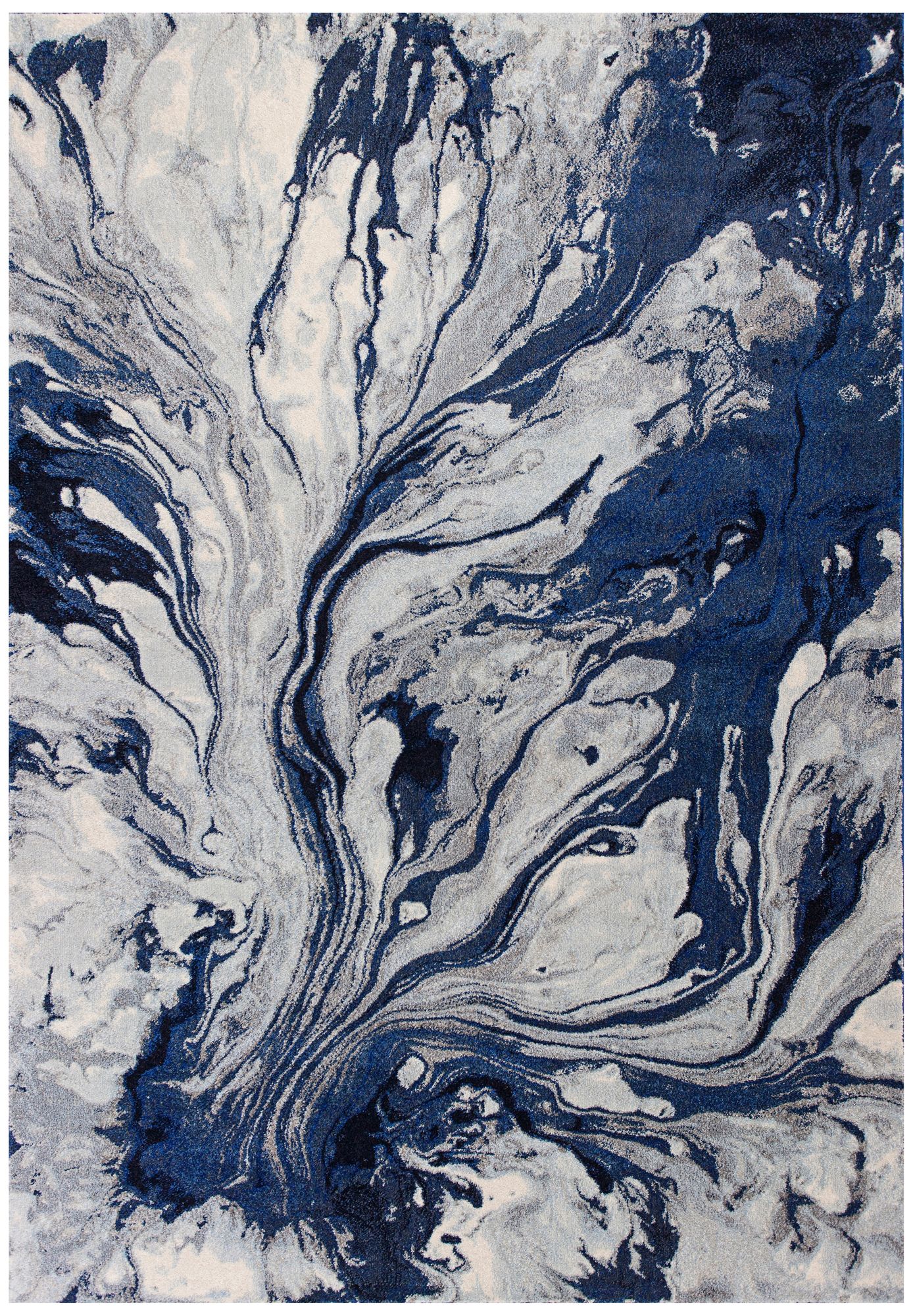 Image 3 Illusions Watercolors 5'3" x 7'7" Performance Area Rug - Blue