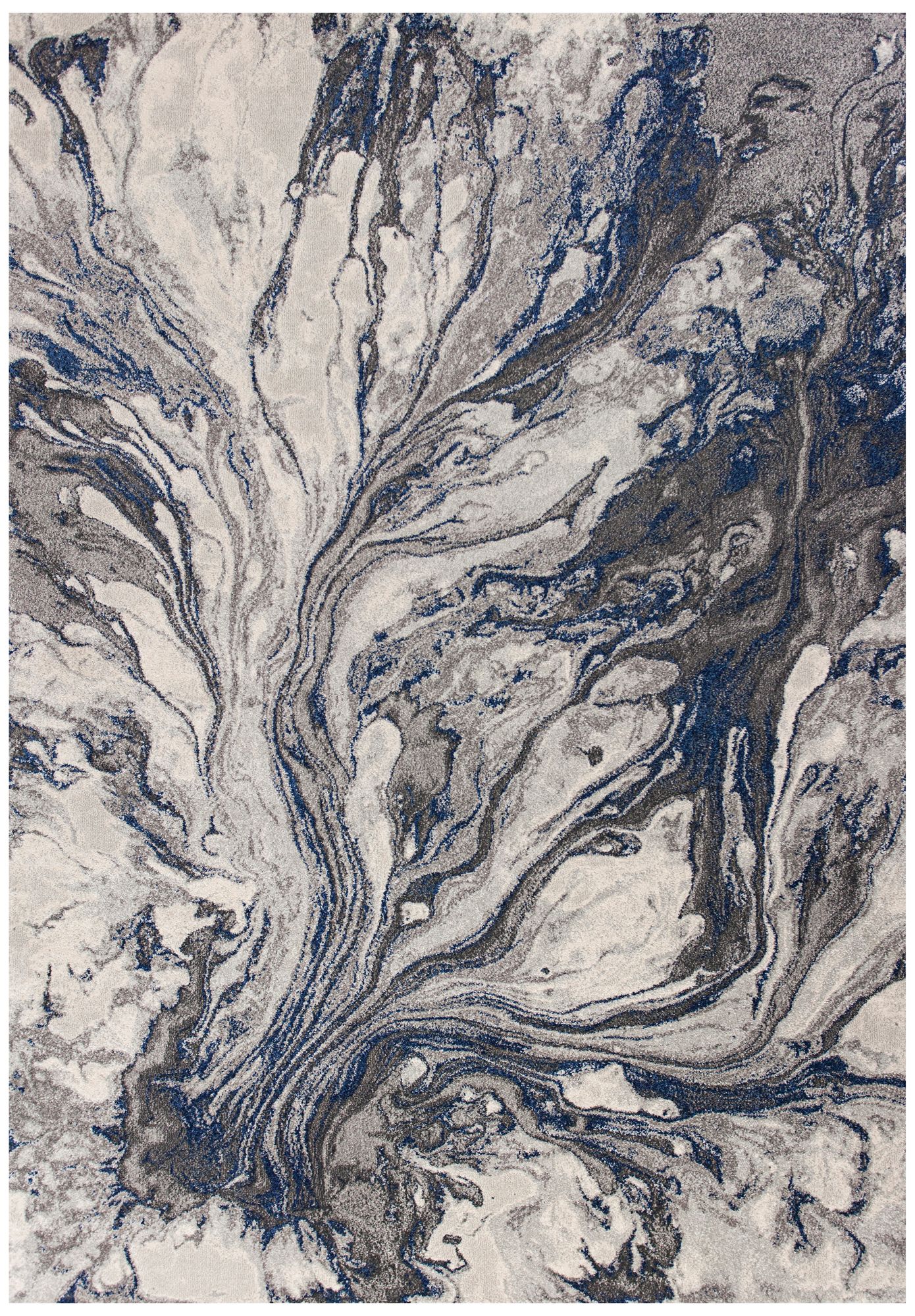 Image 2 Illusions Watercolors 5'3" x 7'7" Performance Area Rug - Grey