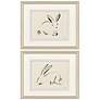 Illustrative Bunny 22"W x 18"H Framed Wall Art Set of 2
