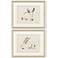 Illustrative Bunny 22"W x 18"H Framed Wall Art Set of 2