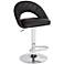 Illy Black Faux Leather Adjustable Swivel Bar Stool