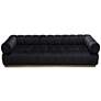 Image 97" Wide Platinum Black Velvet Tufted Low Profile Sofa