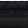 Image 97" Wide Platinum Black Velvet Tufted Low Profile Sofa