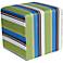 Image by Charlie Artwork 21" Wide Striped Ottoman