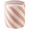 Image by Charlie Candycane Stripe Taupe Cylinder Ottoman