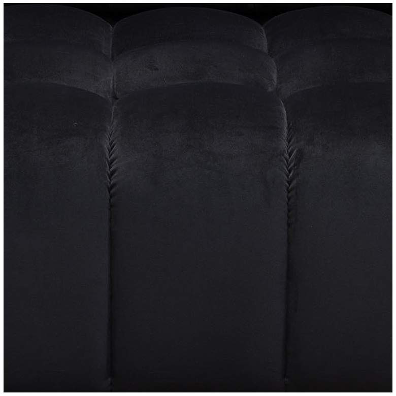 Image 2 Image Platinum Black Velvet Tufted Low Profile Armchair more views