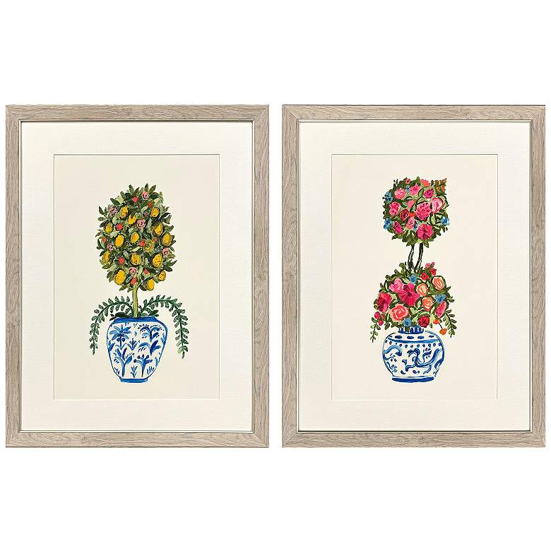 Image 1 Imaginary Topiary I 25"W x 33"H Framed Art - Set of 2