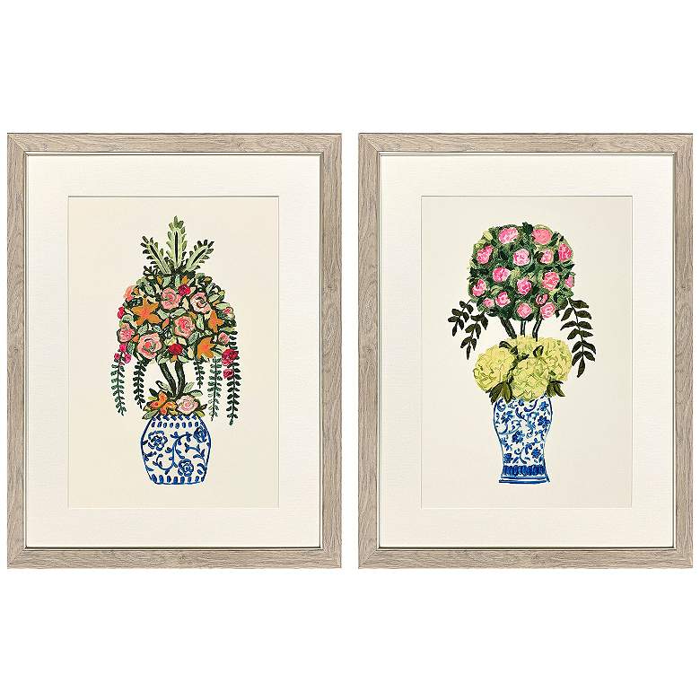 Image 1 Imaginary Topiary II 25"W x 33"H Framed Art - Set of 2