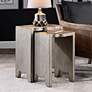Imala 18" Wide Burnished Silver Nesting Tables - 2-Piece Set in scene