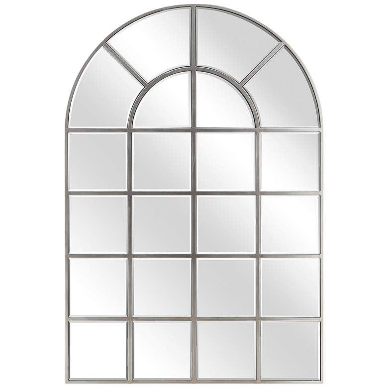 Image 2 Iman 30 inch x 44 inch Arch Window Pane Wall Mirror