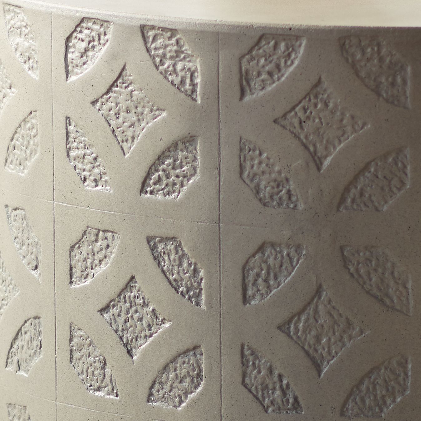 Imani Cement Drum Natural Concrete IndoorOutdoor Modern Side Table