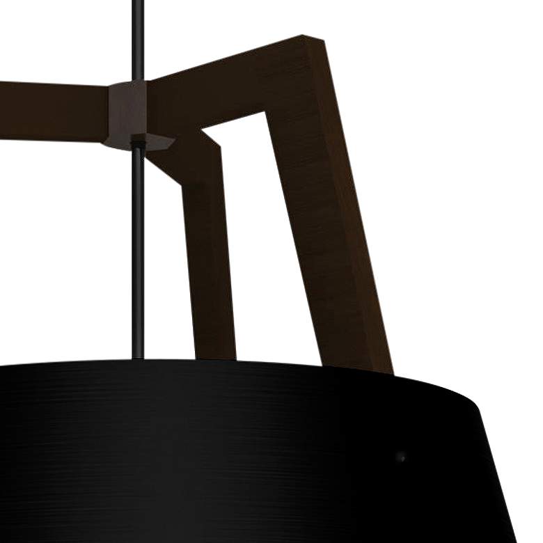 Image 3 Imber 24"W Dark Walnut with Matte Black LED Pendant Light more views