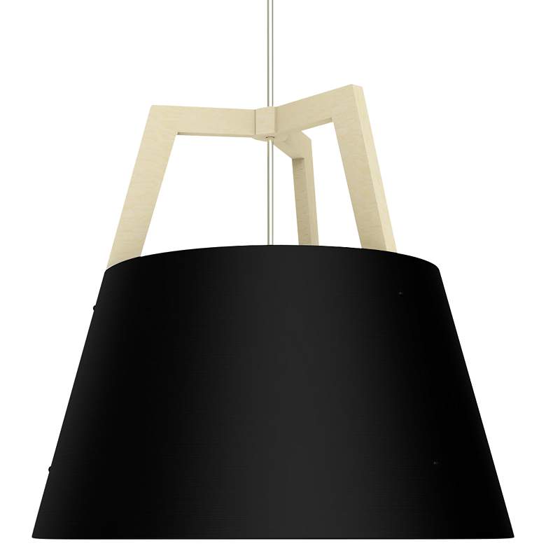Image 2 Imber 24"W White Washed Oak w/ Matte Black LED Pendant Light