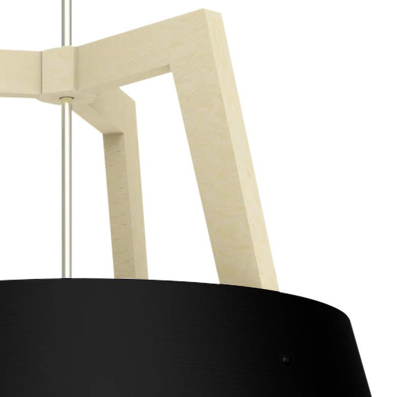 Image 3 Imber 24"W White Washed Oak w/ Matte Black LED Pendant Light more views