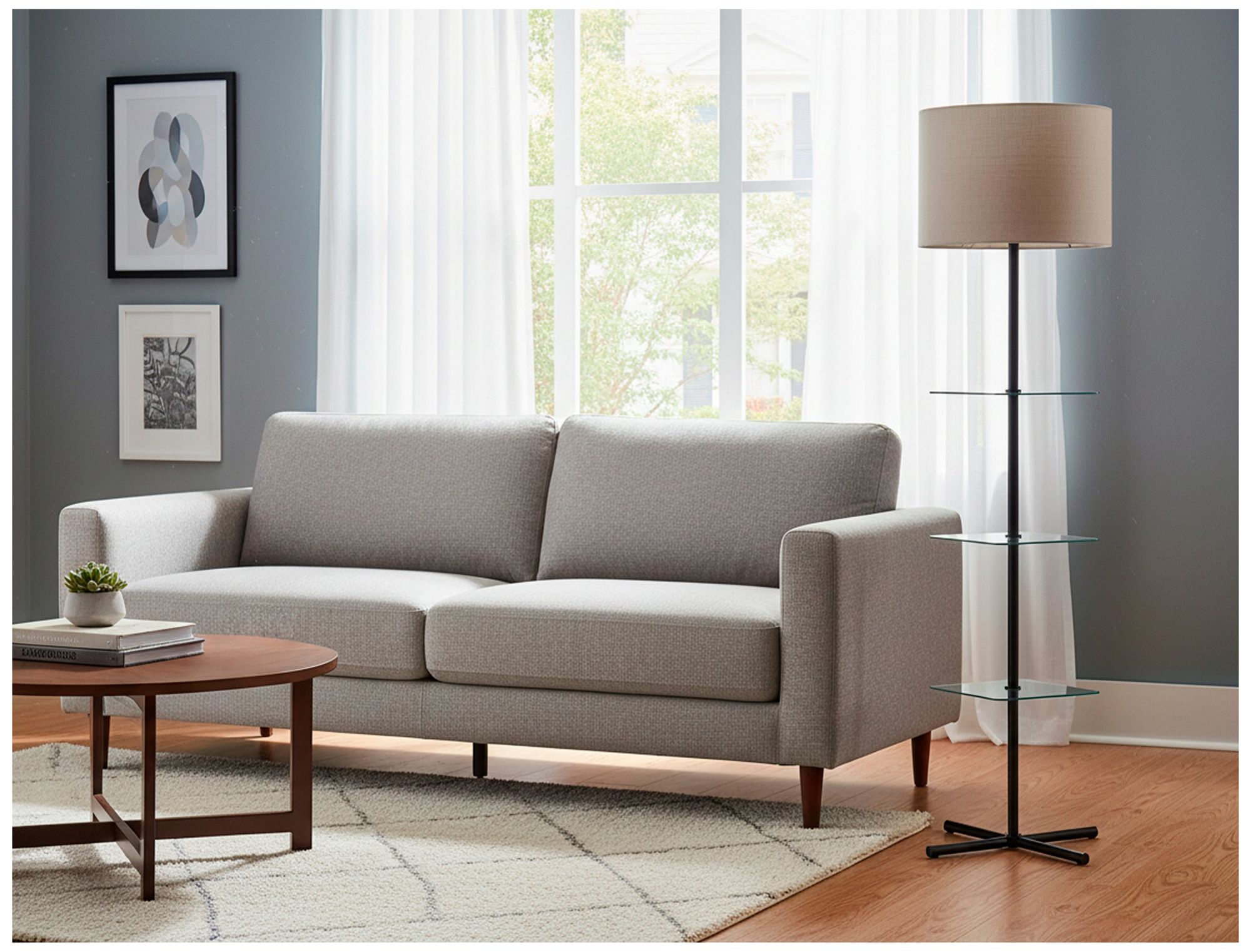 Image 2 Imogen Shelf Floor Lamp- Black more views