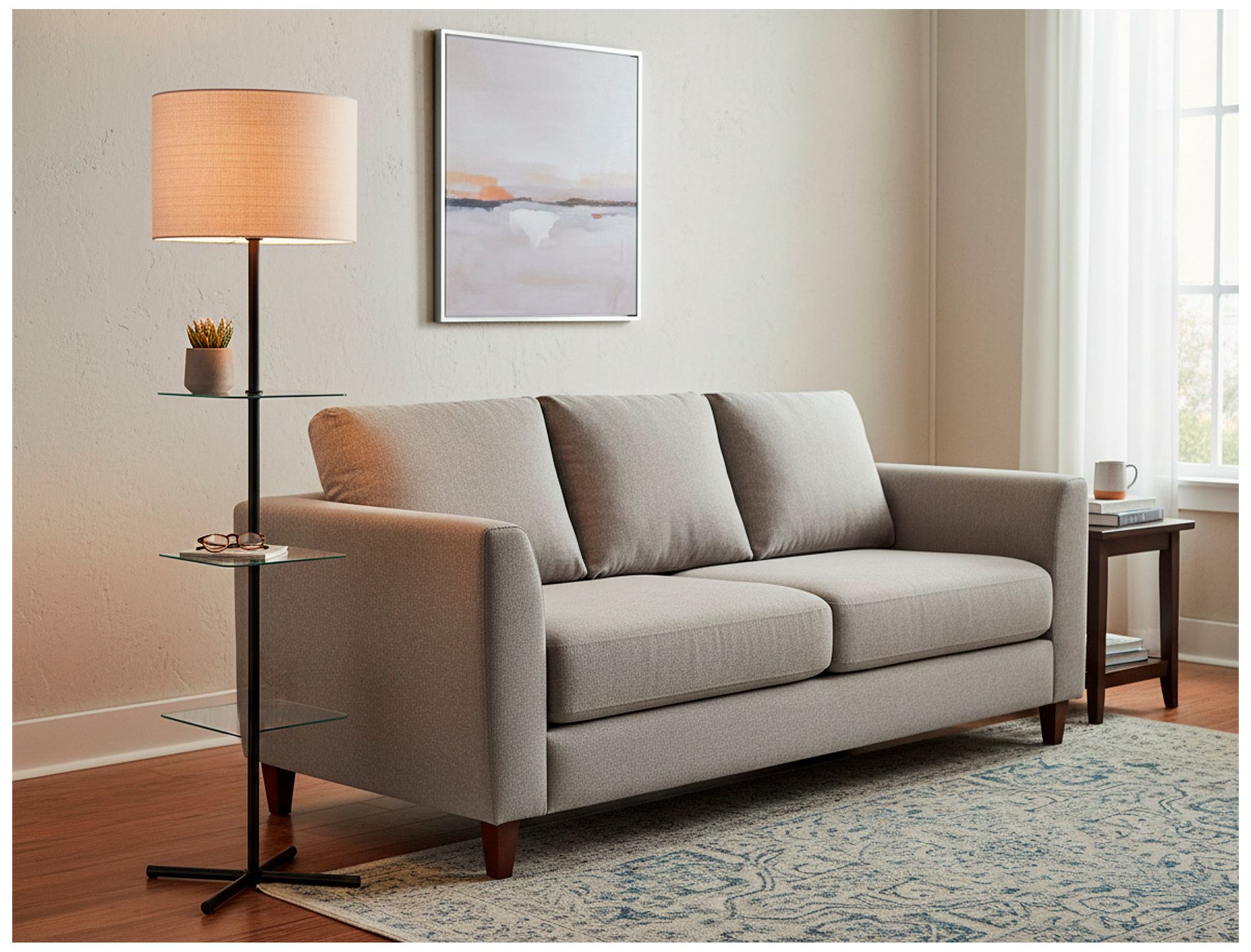 Image 3 Imogen Shelf Floor Lamp- Black more views