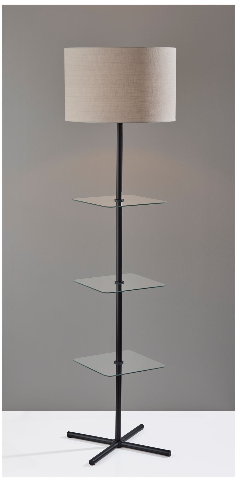 Image 4 Imogen Shelf Floor Lamp- Black more views