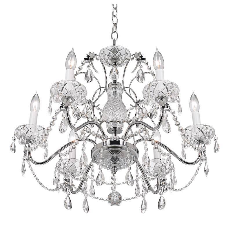 Image 7 Impact 24" Wide Silver Regal Crystal Chandelier more views