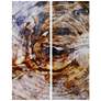 Impact Abstract 63" High 2-Piece Tempered Glass Wall Art Set in scene