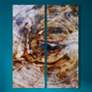 Impact Abstract 63" High 2-Piece Tempered Glass Wall Art Set in scene