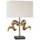 Impact Gold and Black Rams Horn Table Lamp