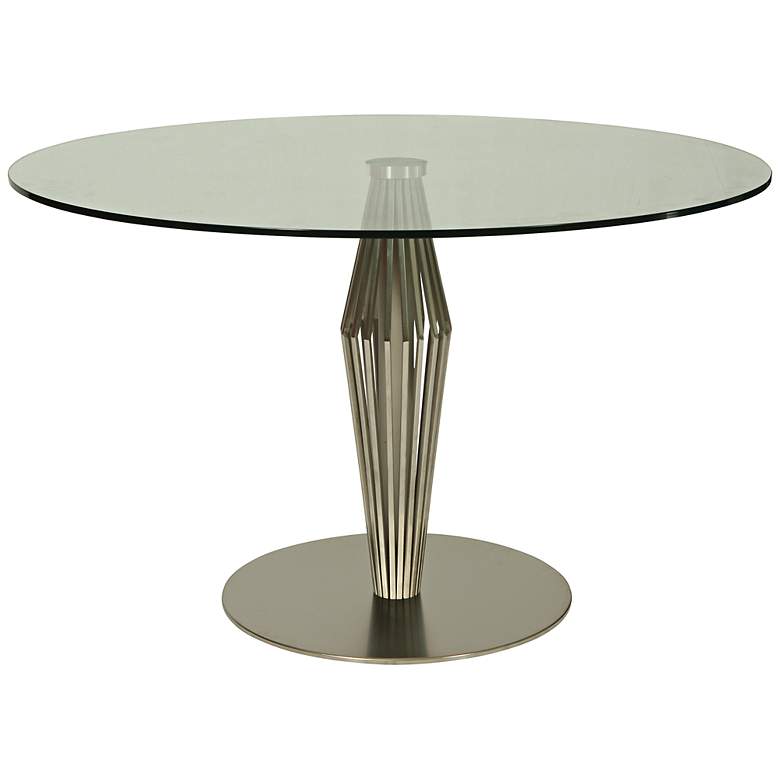 Image 1 Impacterra Alexandria Steel and Glass Dining Table