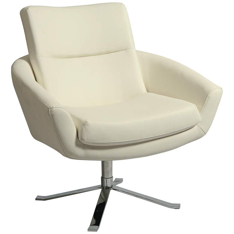 Image 1 Impacterra Aliante Ivory and Chrome Club Chair