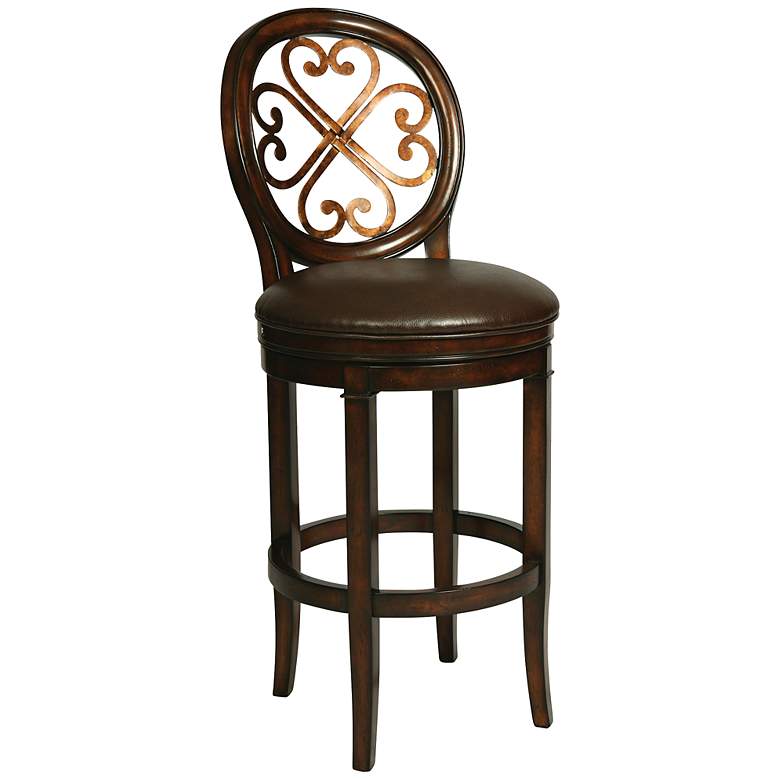 Image 1 Impacterra Devon Coast Distressed Cherry 26" Counter Stool