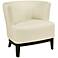 Impacterra Evanville White Leather Club Chair