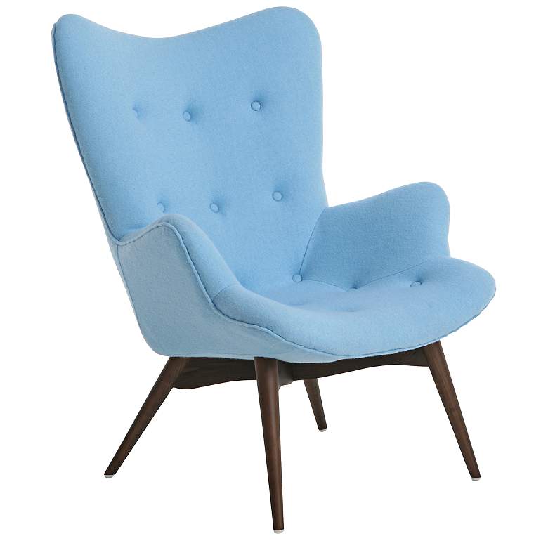 Image 1 Impacterra Gelsenkirchen Light Blue Faux Leather Club Chair
