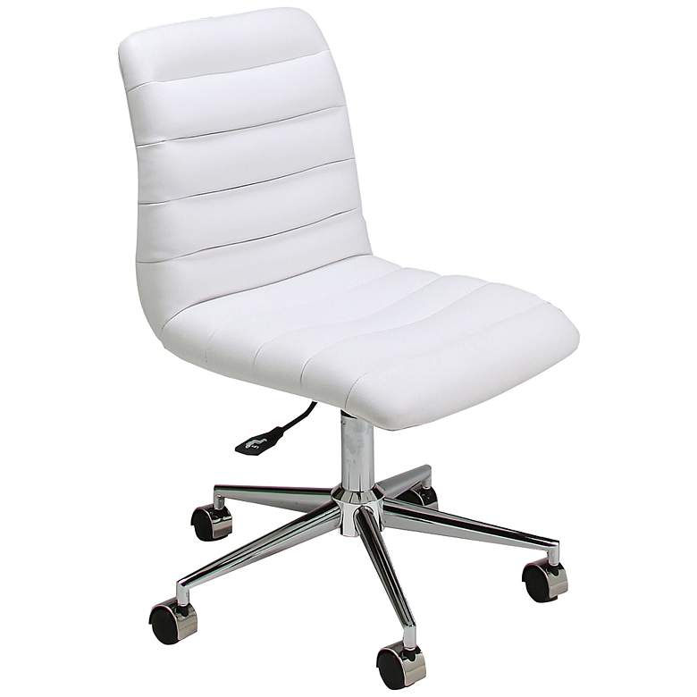 Image 1 Impacterra Hawthorne Ivory Adjustable Armless Office Chair
