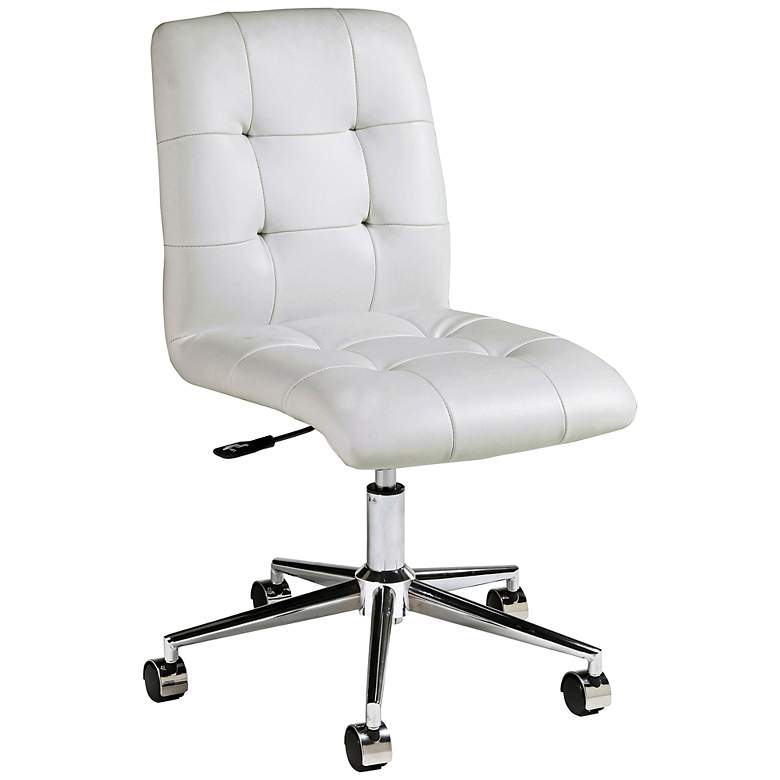 Image 1 Impacterra Hoquiam Ivory Adjustable Armless Office Chair