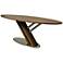 Impacterra Indiana Steel and Walnut Oval Dining Table