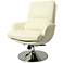 Impacterra Pennywise Ivory Faux Leather Club Chair