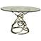 Impacterra Roxanne Glass Top Round Dining Table