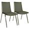 Impacterra Roxanne Gray Faux Leather Side Chair Set of 2