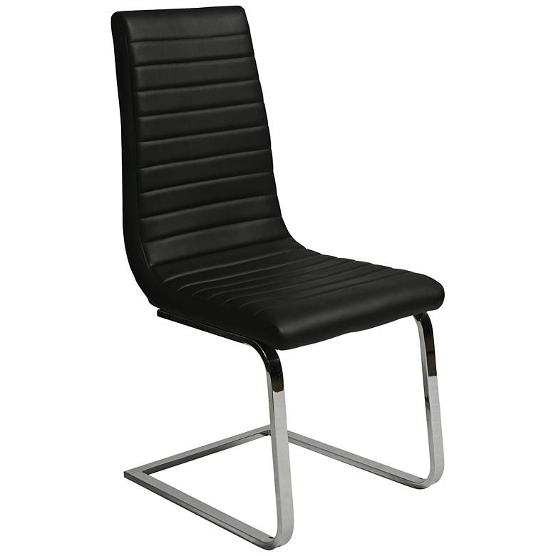 Image 1 Impacterra Skyline Black Faux Leather Side Chair