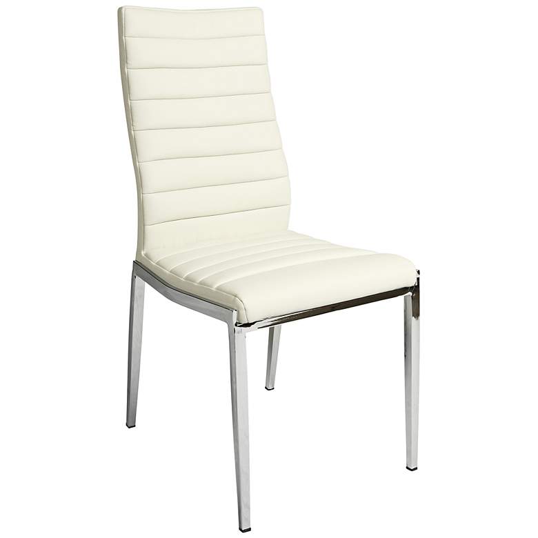 Image 1 Impacterra Trinity Ivory Faux Leather Side Chair