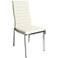 Impacterra Trinity Ivory Faux Leather Side Chair