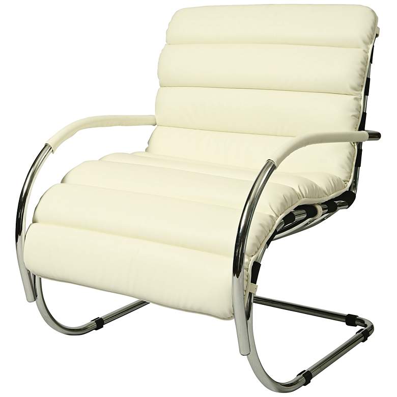 Image 1 Impacterra Zen Ivory Faux Leather Club Chair