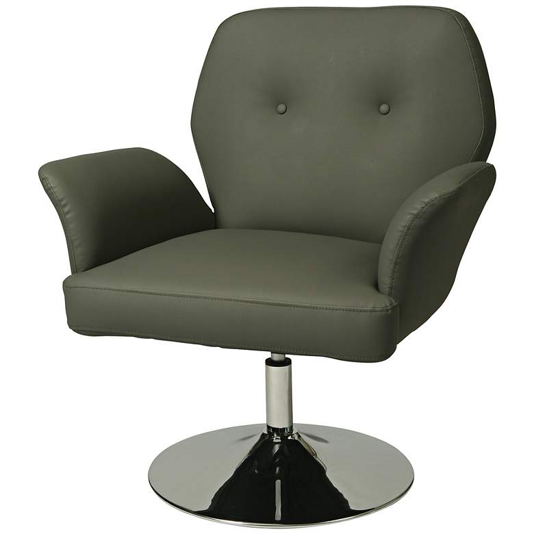 Image 1 Impacterra Zevi Gray Faux Leather Club Chair