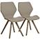 ImpacterraGlasgow Champagne Faux Leather Side Chair Set of 2