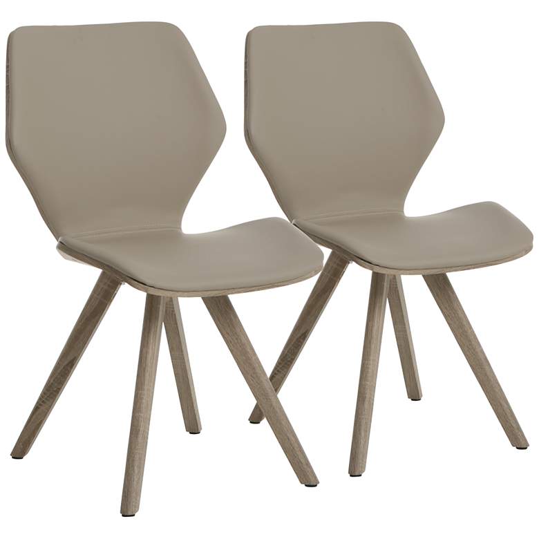 Image 1 ImpacterraGlasgow Champagne Faux Leather Side Chair Set of 2