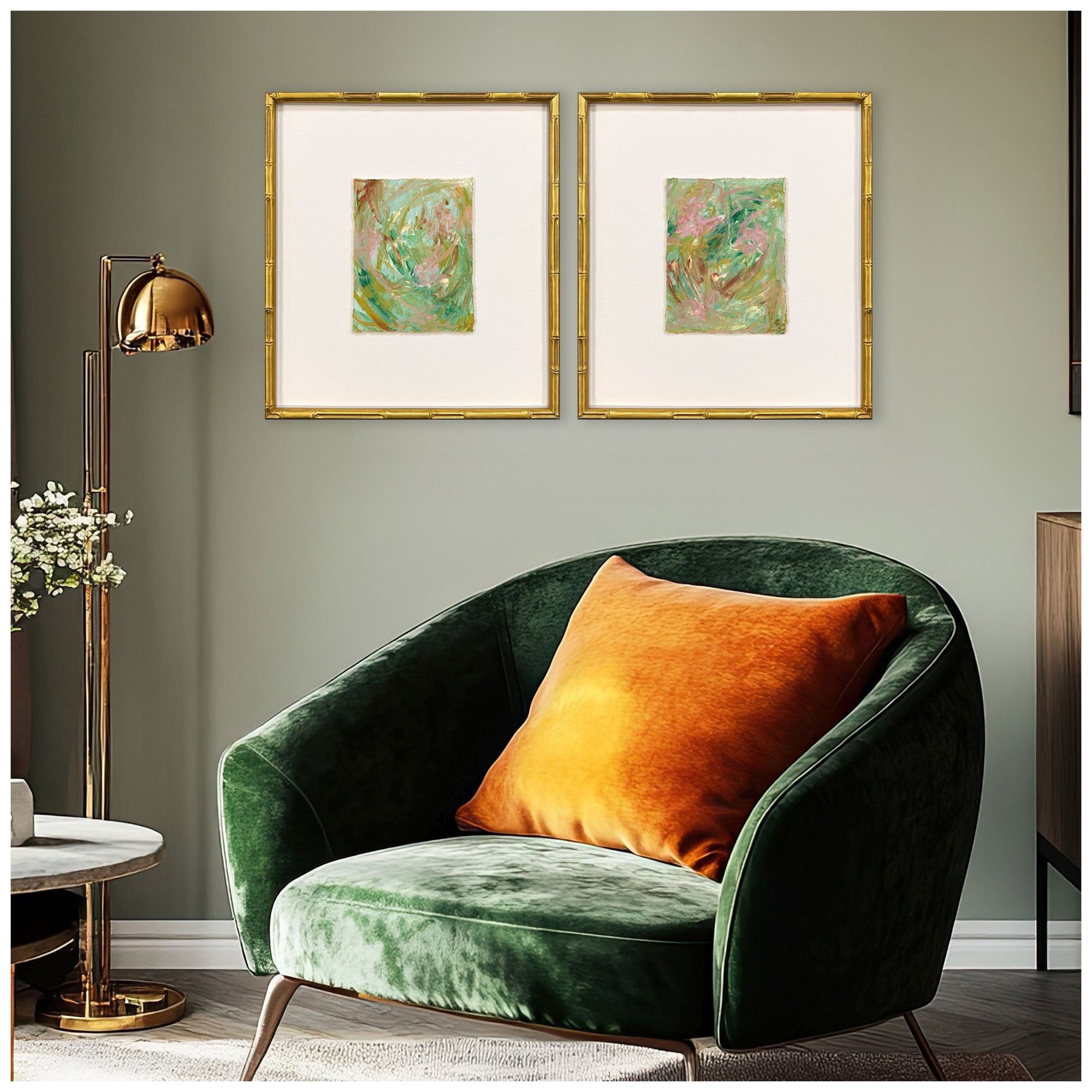 Image 4 Impasto 17"W x 19"H Framed Art - Set of 2 more views