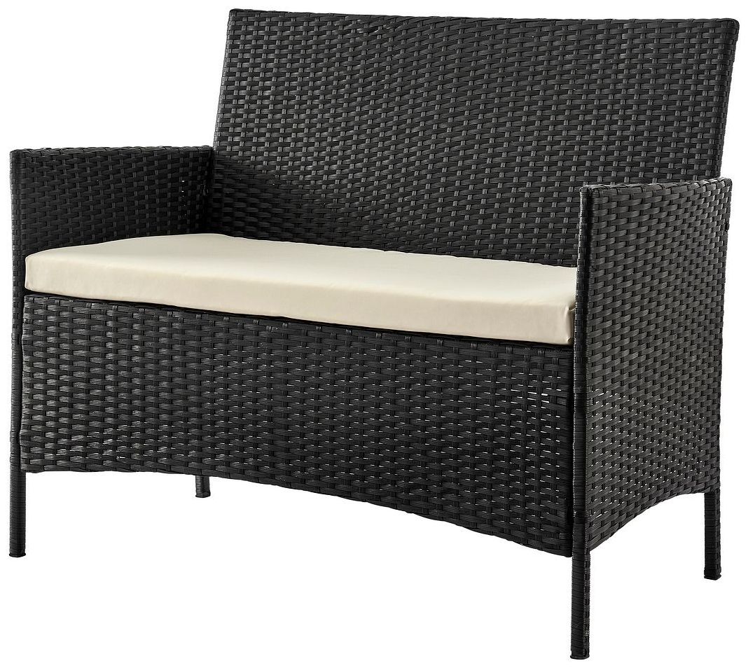 Image 7 Imperia Patio 4-Person Conversation Set with Coffee Table Cream Cushions more views