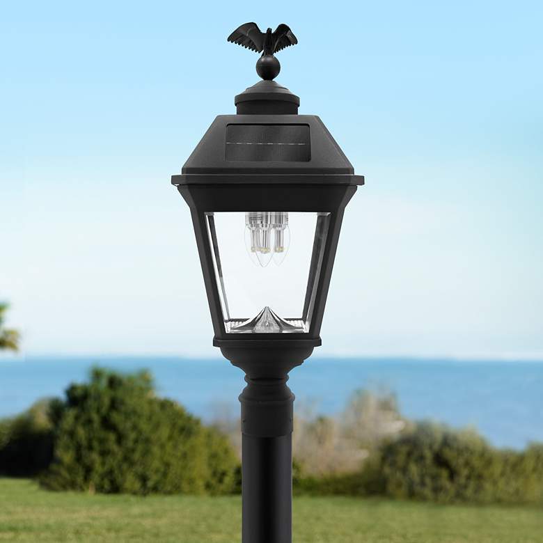 Image 1 Imperial 22 1/2" High Black Solar LED Outdoor Post Light
