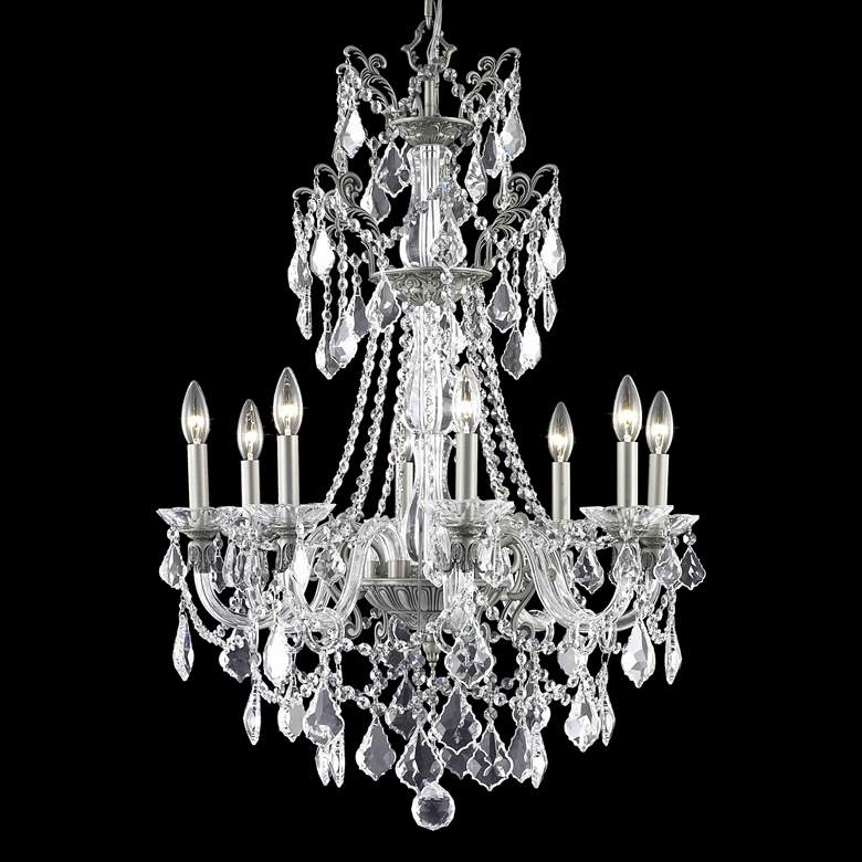 Image 1 Imperial 25 inch Wide Pewter 8-Light Chandelier