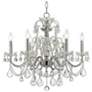Imperial 26"W Polished Chrome 6-Light Crystal Chandelier 