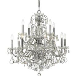 Imperial 29 1/2&quot; Wide Polished Chrome 12-Light Chandelier