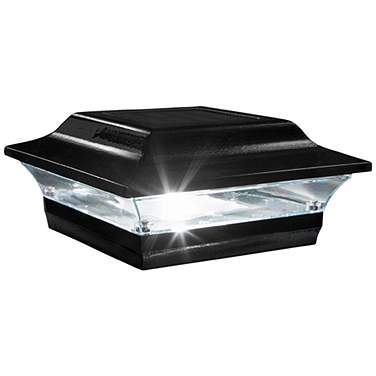 Imperial 3 1/4" High Black Outdoor Solar LED Post Cap